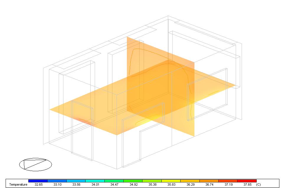 Temperature Bock 04 Zone 03 plan view - گروه معماری رایمست