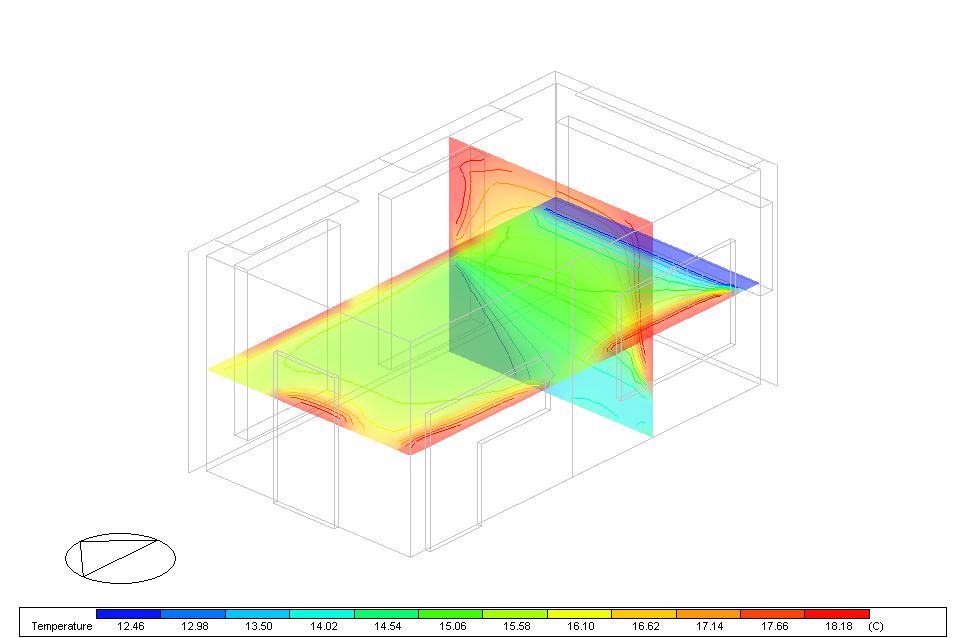 Temperature Bock 1 Zone 4 plan view 2 - گروه معماری رایمست